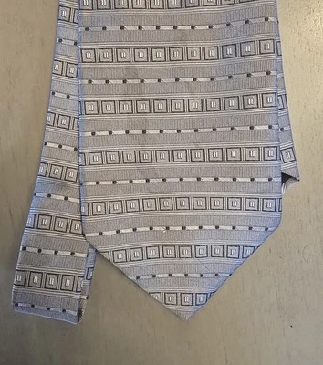 Corbata Metropolitana geométrica gris y negra Lord and Taylor Foto 1 de 4