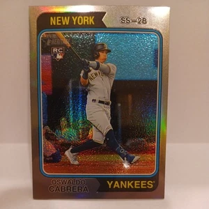 2023 Topps Heritage #135 Oswaldo Cabrera Rookie Chrome Refractor /374 - Picture 1 of 2