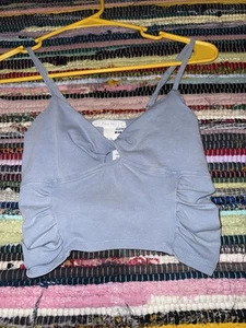 Women’s Full Tilt Tilly’s Blue Cropped Tank Top Size Xs Nwt - Picture 1 of 5