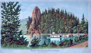 Rooster Rock - Columbia River, Oregon - litografía sin publicar - Imagen 1 de 2