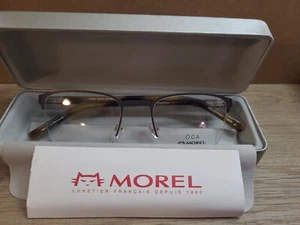 OGA Morel 10108O MM07 Occhiali ottici marrone tartaruga semi cerchio montatura 53-20-145 - Foto 1 di 7