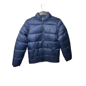 Old Navy Mens Puffer Jacket Navy Blue & Burgandy Polyester & Nylon Size Small - Picture 1 of 11