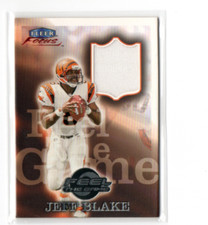 1999 Fleer Focus Feel The Game Jeff Blake Game Worn Jersey Card Bengals