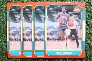4 Card Lot Isiah Thomas 1986-87 Fleer #109 Rookie - Picture 1 of 5
