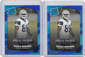2017 DONRUSS "PRESS PROOF" RATED ROOKIE NOAH BROWN (2) ROOKIE CARDS / FREE SHIP