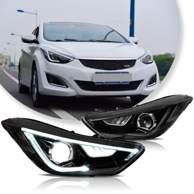 VLAND LED Projektor Scheinwerfer mit Gelb Blinker für Hyundai Elantra 2012-2015 - Bild 1 von 4