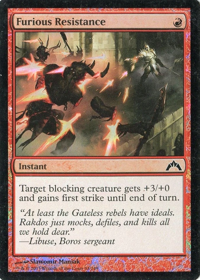 MTG - Gatecrash - Furious Resistance - 2X - Foil - NM - Image 1 of 1