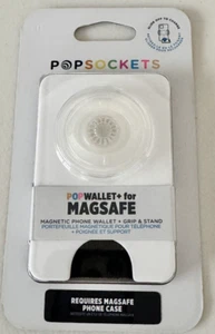 PopSockets MagSafe PopWallet, Stand, PopGrip Cell Phone Grip White Clear - Picture 1 of 2