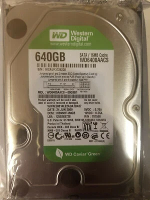 WD WD6400AACS-00G8B1 640GB SATA 3.5" HD DCM: HBNNHTJMGB WD6400AACS - Image 1 of 2