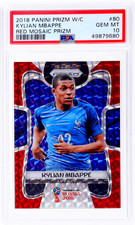 2018 Panini Prizm World Cup #80 Kylian Mbappe Red Mosaic Prizm PSA 10