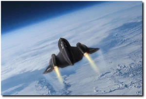Dieciséis millas de altura de Peter Chilelli - Lockheed SR-71 Blackbird - Arte de la aviación - Imagen 1 de 1