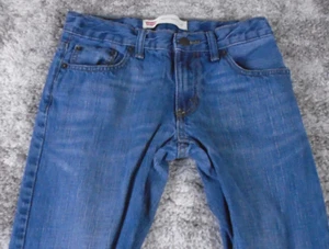 Levis Jeans Boys 12 Blue 517 Boot Cut 26x26 Distressed Denim Cowboy Western - Picture 1 of 15