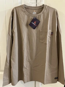 LAPCO FR SOLID LONG SLEEVE T-SHIRT *NEW* XL-REG WORK POCKET FRT-USHLSP6KH - Picture 1 of 3
