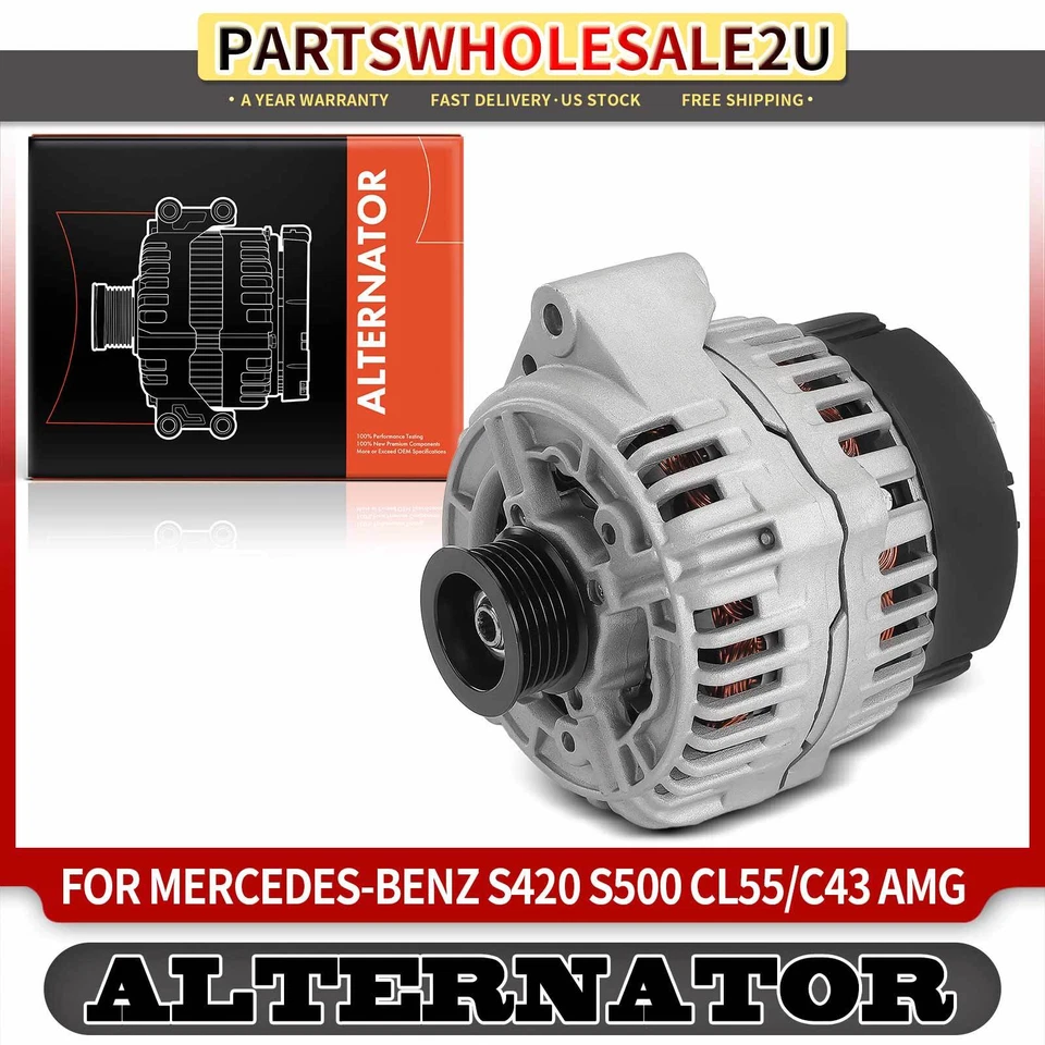 Alternador para Mercedes-Benz C43 AMG CL600 CLK55 AMG S420 150A 12V CW 6 ranuras Foto 1 de 4