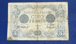 France 5 Francs Banknote – 1915 – Good Condition – World Paper Money - Picture 1 of 2