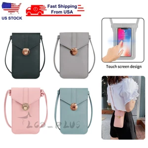 Women Crossbody Touch Screen Cell Phone Bag Wallet Pouch Purse Shoulder Case US - Picture 1 of 20
