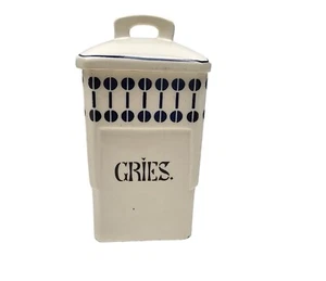 Large Vintage Gries canister Blue On White made In Germany ERNA with lid - Bild 1 von 7