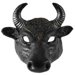 Black Bull Head Foam Mask Halloween Costume Party Accessory - Picture 1 of 5