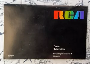 Manual de operación y folleto de seguridad de televisión a color RCA EF243 de colección de los años 70 - Imagen 1 de 5