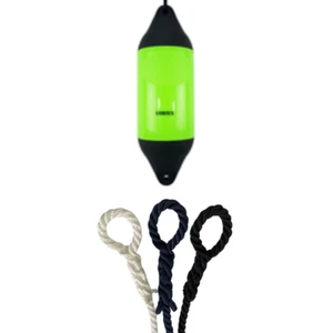 1 x HURRICANE Vortex Bootsfender: Flo Green PM05 - FREE SPLICED END 10MM ROPE - Bild 1 von 2