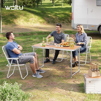 WOLTU Campingtisch Klapptisch Gartentisch Flattisch Balkontisch höhenverstellbar
