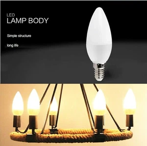  2Pz LAMPADINA LED candela E27 E14 220V 5W 7W 9W lampada luce risparmio energia - Imagen 1 de 4