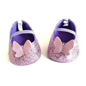 Build-A-Bear Pink Butterfly Glitter Sparkle Princess Strap Heels • BAB Shoes - Picture 1 of 4