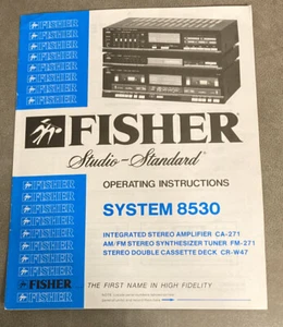Vintage Fisher 8530 System Operating Instructions- Manual Only - Picture 1 of 5