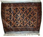 Handmade antique Afghan Baluuch bag face 1.6' x 2.1' ( 50cmx65cm ) 1920s - 1C366