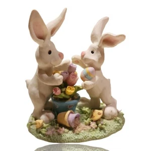 VINTAGE RUSS BERRIE COTTONTAIL VILLAGE "HOPPY SPRING " EASTER BUNNY NO .27787 - Picture 1 of 6