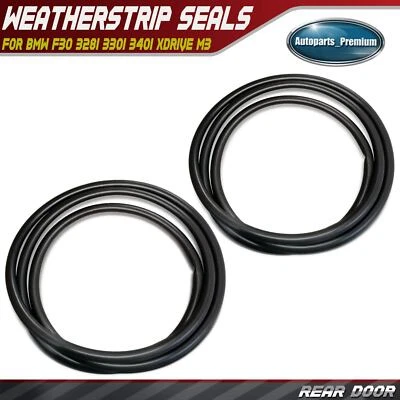2x Rear Left & Right Door Weatherstrip Seal for BMW F30 328i 330i 340i xDrive M3 Foto 1 de 4