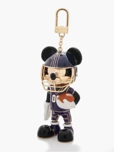 NEW Disney x Baublebar Mickey Mouse NFL Football Bag Charm Key Chain 3inch NIB - Picture 1 of 4