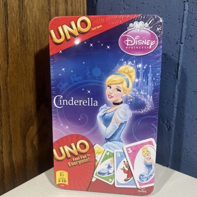 New Disney Cinderella Uno Collector Tin and Card Game ~ Sealed - Image 1 of 2