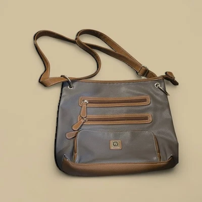 Womens Stone Mountain Brown Crossbody/Shoulder Purse  Faux Pebble Leather - Image 1 of 4