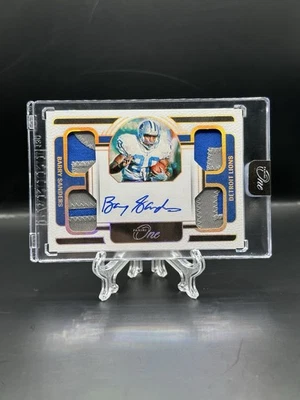 Barry Sanders 2022 Panini One Quad Patch Auto Gold /5 Detroit Lions #54 SEALED - Image 1 of 2