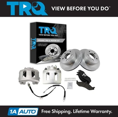 TRQ Front Brake Pad & Rotor Kit Fits 1999-2001 Jeep Cherokee 1997-2006 Wrangler - Изображение 1 из 4