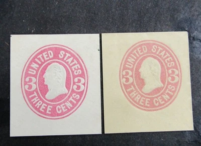 nystamps US Cut Square Stamp # U58 U59 Mint H       N28x2906 - Image 1 of 2