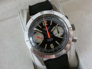 Cronógrafo Cauny Prima Vintage Diver Valjoux 7733 - Banda Tropical - Panda Reverso - Imagen 1 de 13