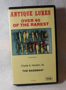 VINTAGE VHS ANTIQUE LURES OVER 40 OF THE RAREST BY CLYDE A HARBIN SR 1987 VOL 2 - Picture 1 of 3
