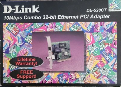 D-LINK DE-528CT 10Mbps Combo 32-Bit Ethernet Adaptador PCI ** ¡TOTALMENTE NUEVO! ** Foto 1 de 2