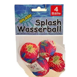 4 Stück kleine Splash Wasserbälle Ø 5cm Saugfähiger Schaumstoffball Pool Strand - Picture 1 of 4