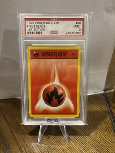 1999 Pokemon Game 98 Fire Energy 1st Edition PSA 9 Graded Pokemon Card - Picture 1 of 2