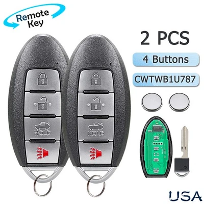 2 para 2014 2015 2016 2017 2018 2019 Infiniti Q70 mando a distancia sin llave llavero 4 botones Foto 1 de 4