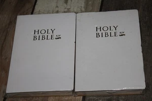 LOT OF 2 NEW! Holy Bible KJV Edition Old and New Testament White Cover - Bild 1 von 4