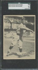1929 Kashin R316 Claude Willoughby Philadelphia Phillies SGC 70 5.5 EX+