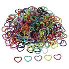 300Pcs Hearts Shape Heart Open Jump Rings Metal Linking Rings  For Diy Crafts