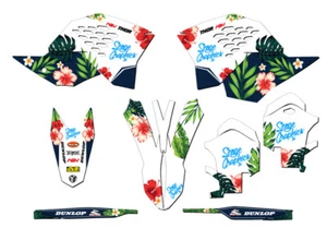 2007-2010 SXF TROPIC White Senge Graphics Kit Compatible with KTM - Picture 1 of 10