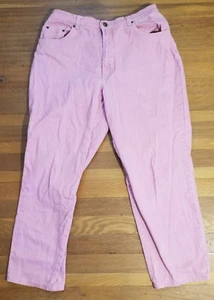 Jeans rosa Style & Co donna taglia 14P gamba dritta vita alta elasticizzato - Foto 1 di 3