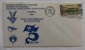 1982 KNIGHTS OF DUNAMIS NATIONAL EAGLE 75TH ANNIV. SCOUTING COVER CALIFORNIA - Picture 1 of 2
