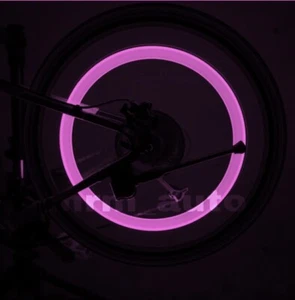 LED Stick Light 2X Pink Tire Wheels Valve Stem Caps Bicycle Car Truck Bike - Foto 1 di 4